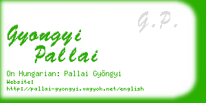 gyongyi pallai business card